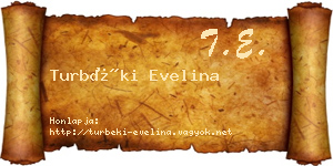 Turbéki Evelina névjegykártya